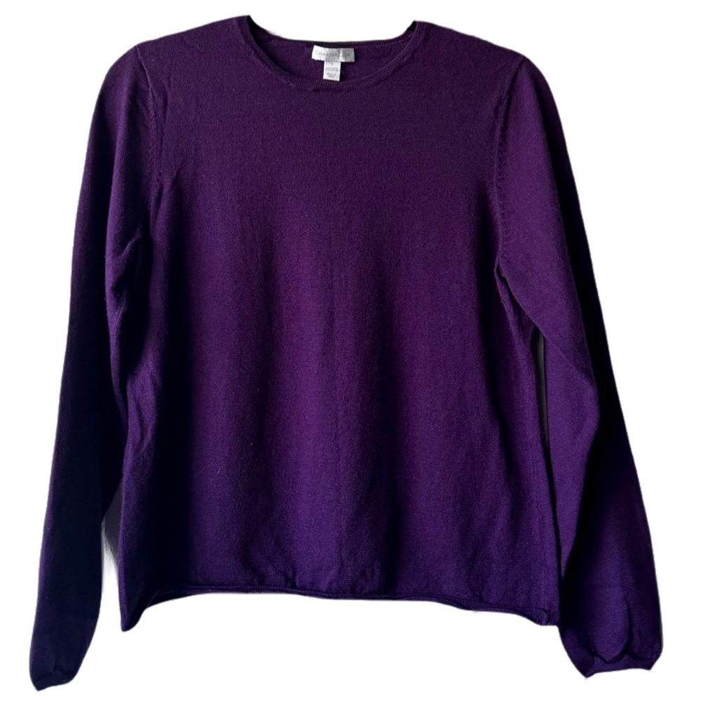 💜 Deep Purple Crewneck Wool Sweater – Soft, Classic & Cozy! ✨